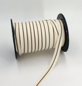 Reißverschluss endlos,  metallisiert schmal naturweiß/messing-antik (1m)